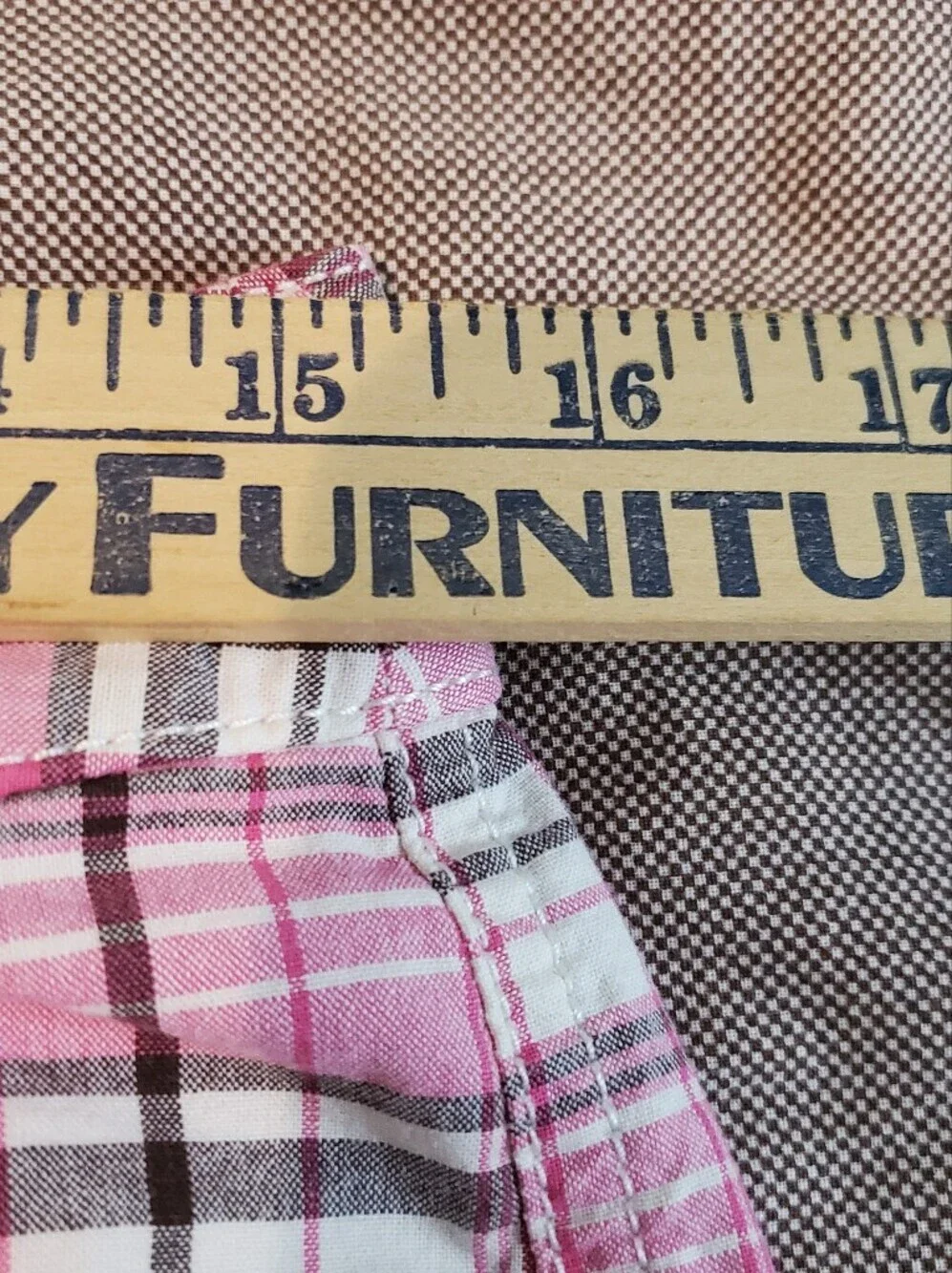 GH Bass Womens Plaid Shorts Size 8 Pink White Black Mid Rise Flat Front Casual